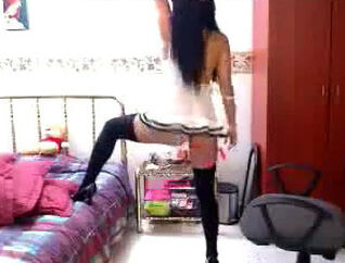 Sizzling big-chested Indian gal in lengthy socks jerk
